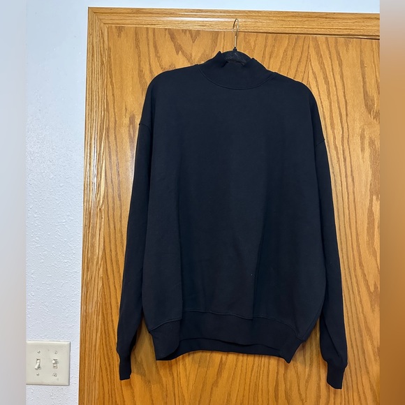 Skims Cotton Fleece Mock Neck Oversized Pullover - NWT - Size L - Picture 3 of 10